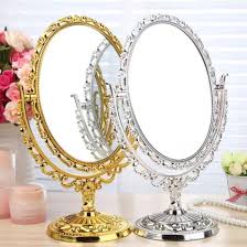Double Side Desktop Mirror Stand European Style