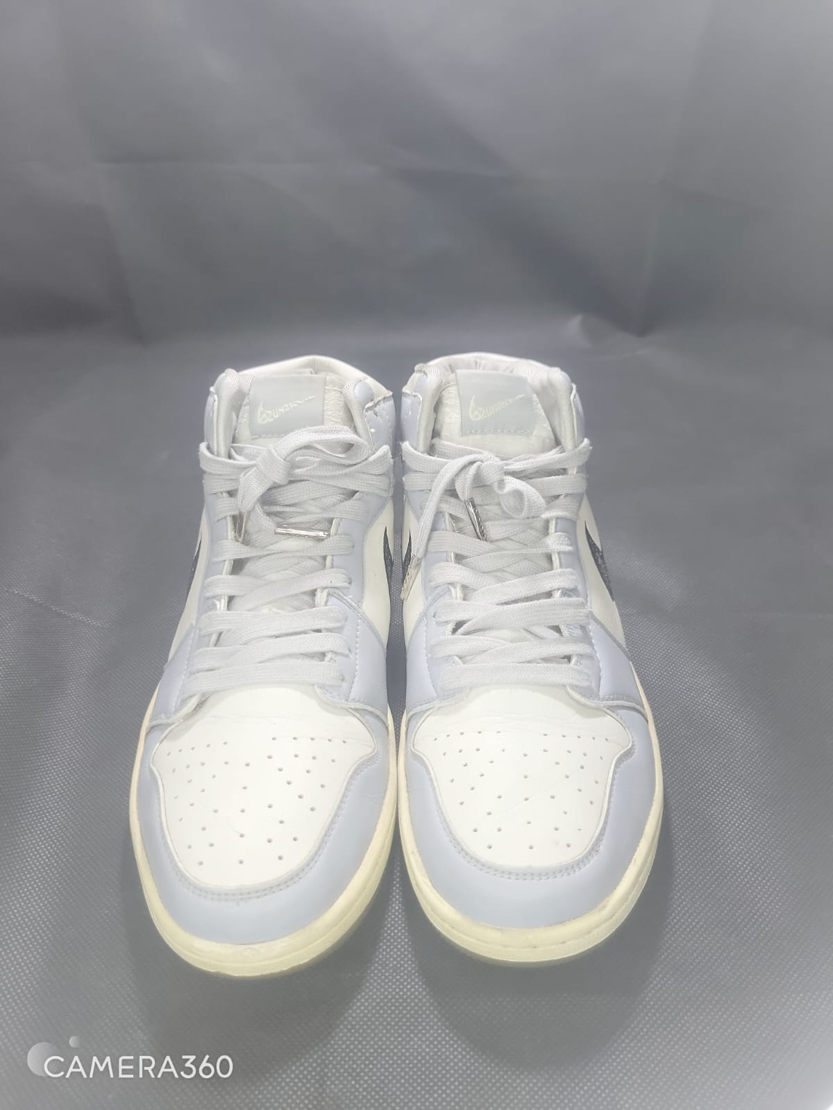 Nike White & Light Grey High-Top Sneakers