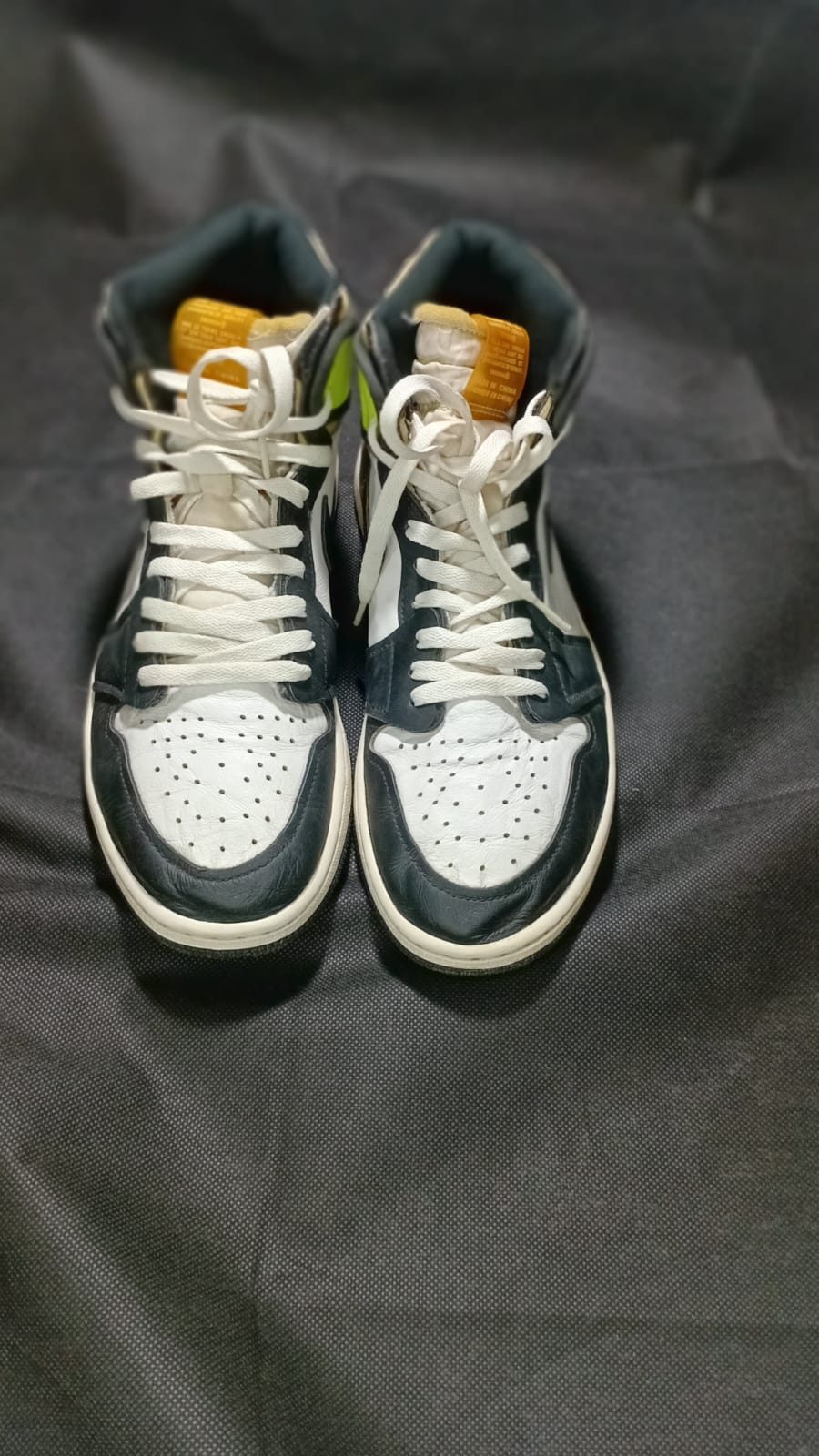 Nike Black, White & Volt High-Top Sneakers